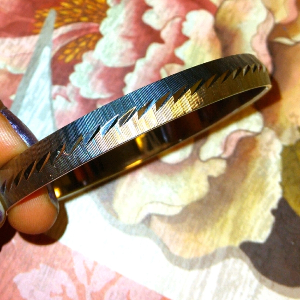 Vintage Silver Toned Monet Bangle